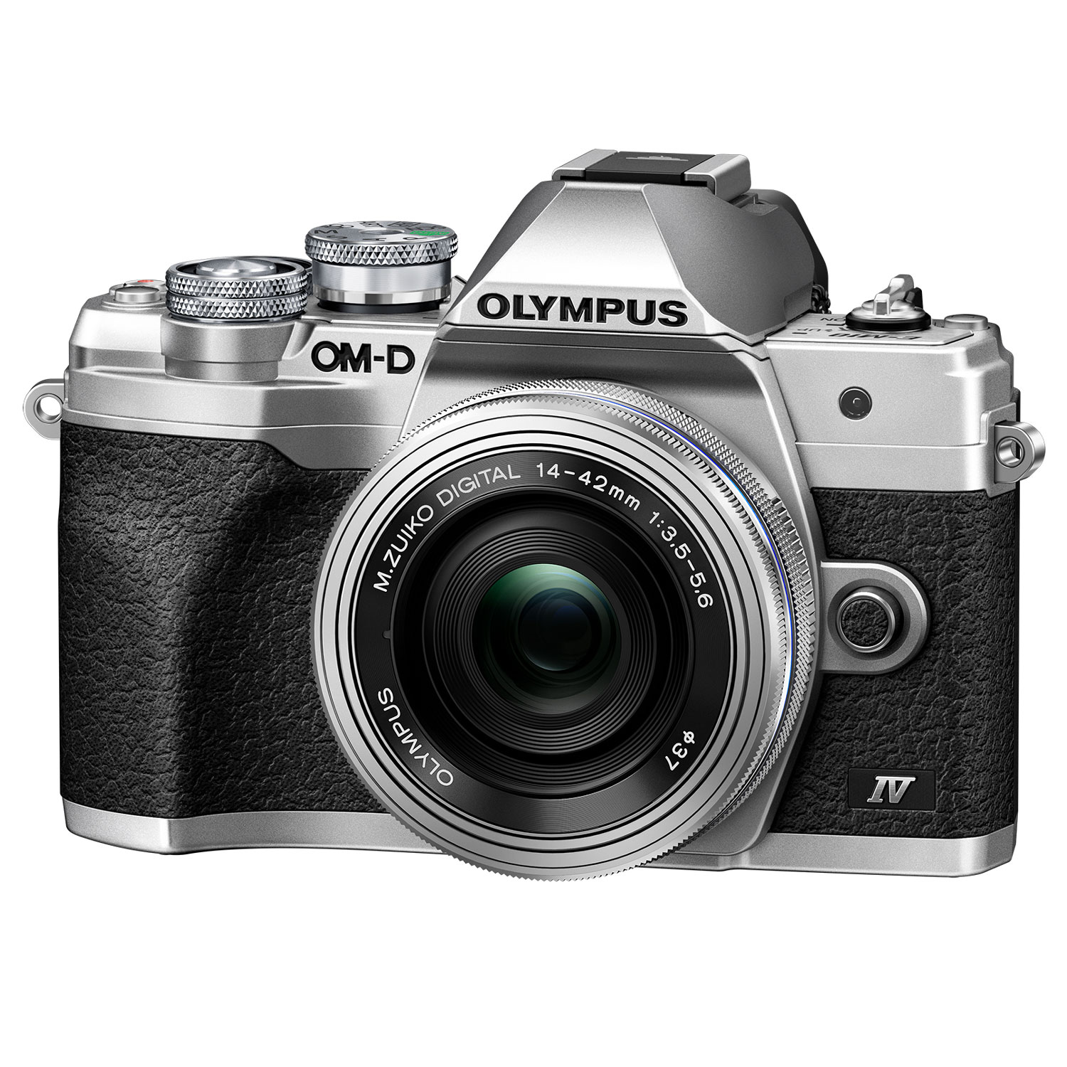 OM System OM-D E-M10 Mark IV Mirrorless Micro Four Thirds Digital Camera with 14-42mm Lens (Silver)