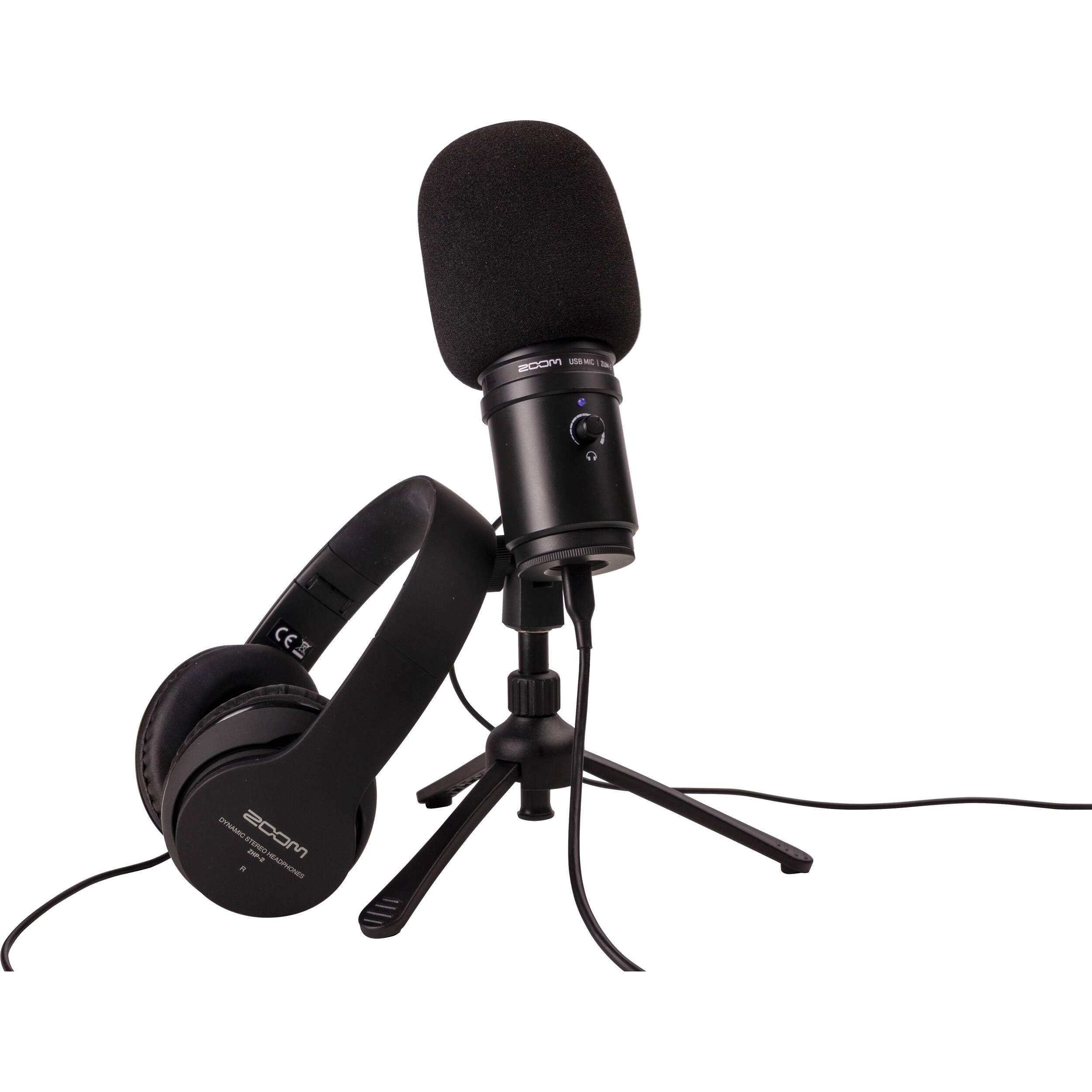 Zoom ZUM-2 Podcast Mic Pack with ZUM-2 Mic, Headphones, Desktop