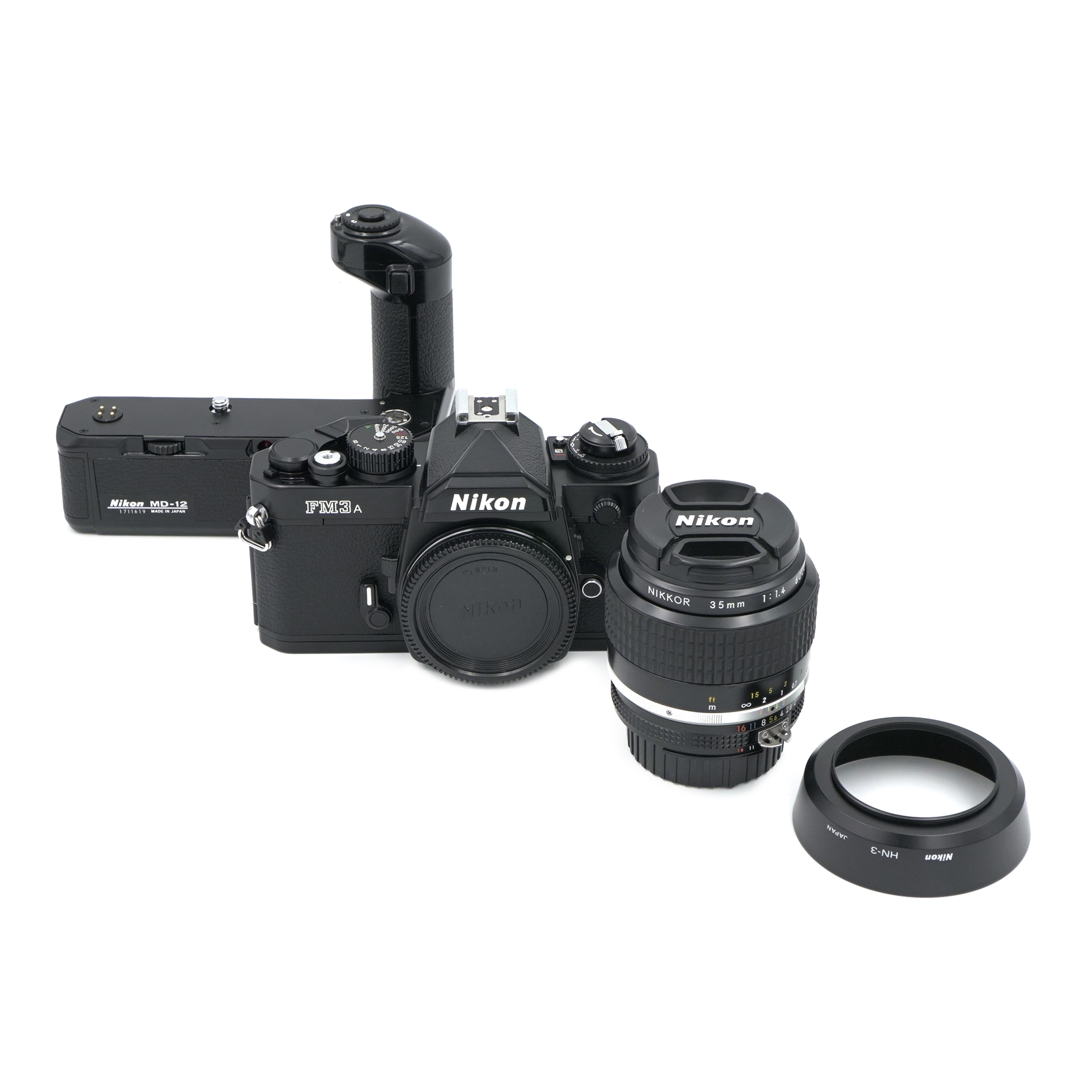 Nikon | FM3A Camera w/35mm f/1.4 AIS Lens & MD-12 Motor Drive. MINT - Pre-Owned | Used