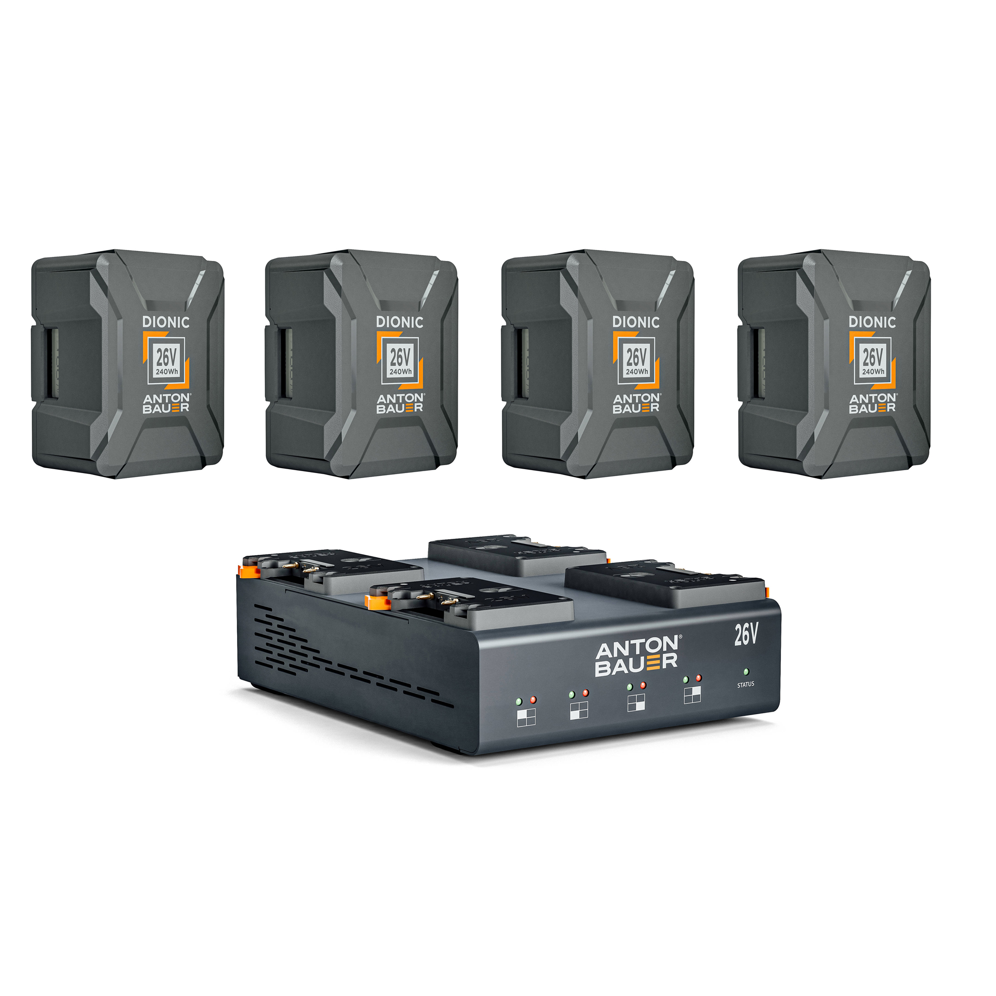 Dionic Unit Anton Bauer Dionic 240Wh 26V Gold Mount Plus Batteries with Dionic 26V ...