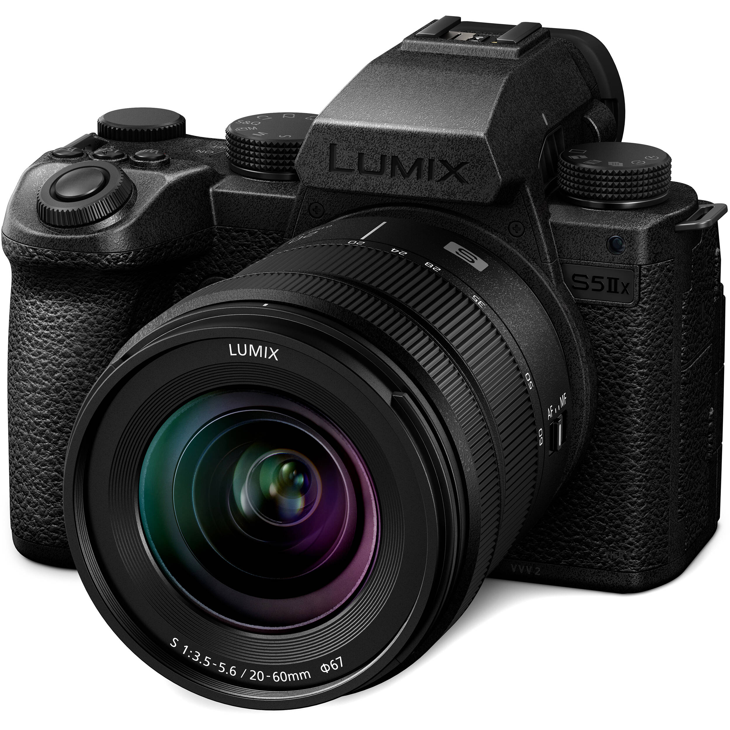 Slip schoenen echo aanvulling Panasonic Lumix DC-S5 IIX Mirrorless Digital Camera with 20-60mm Lens  (Black)