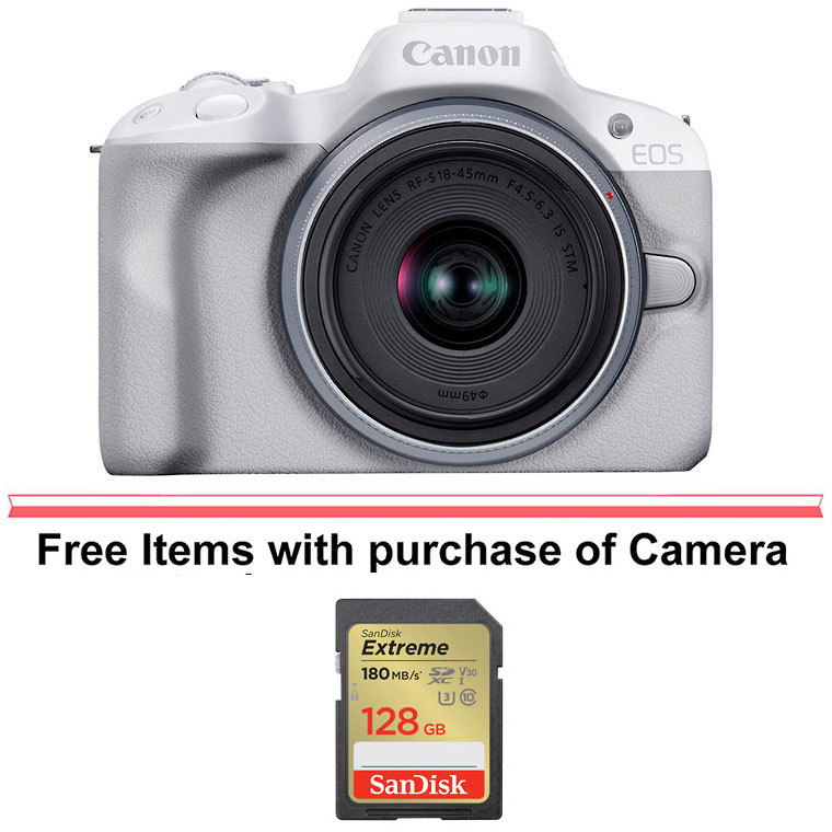 Canon EOS R50 Mirrorless Digital Camera with 18-45mm Lens