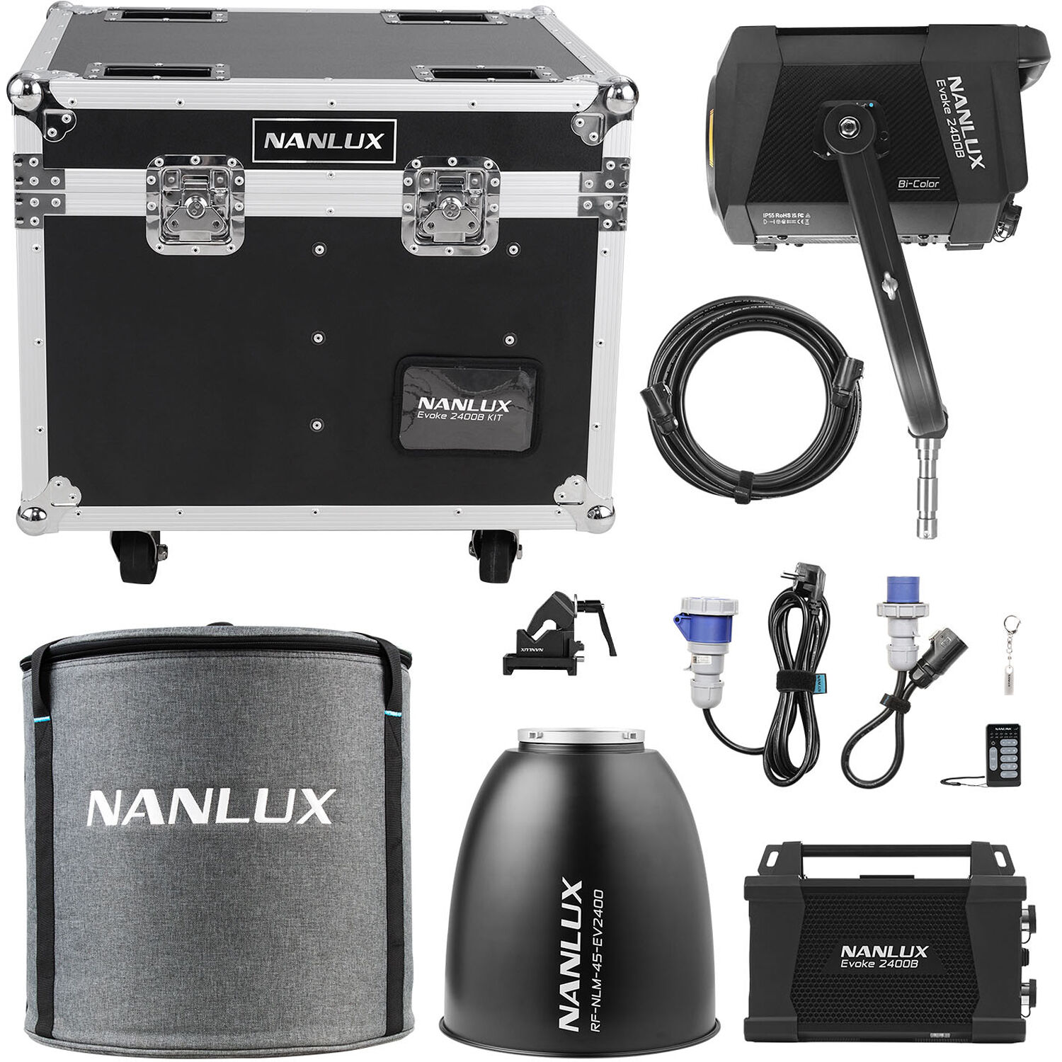 Nanlux Evoke 2400B Bi-Color LED Monolight Kit with 45° Reflector