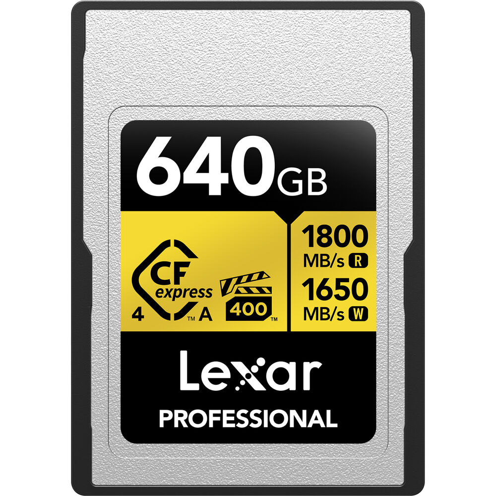 Lexar 640GB Professional GOLD Series CFexpress 4.0 Type A Lexar 640GB Professional GOLD Series CFexpress 4.0 Type A