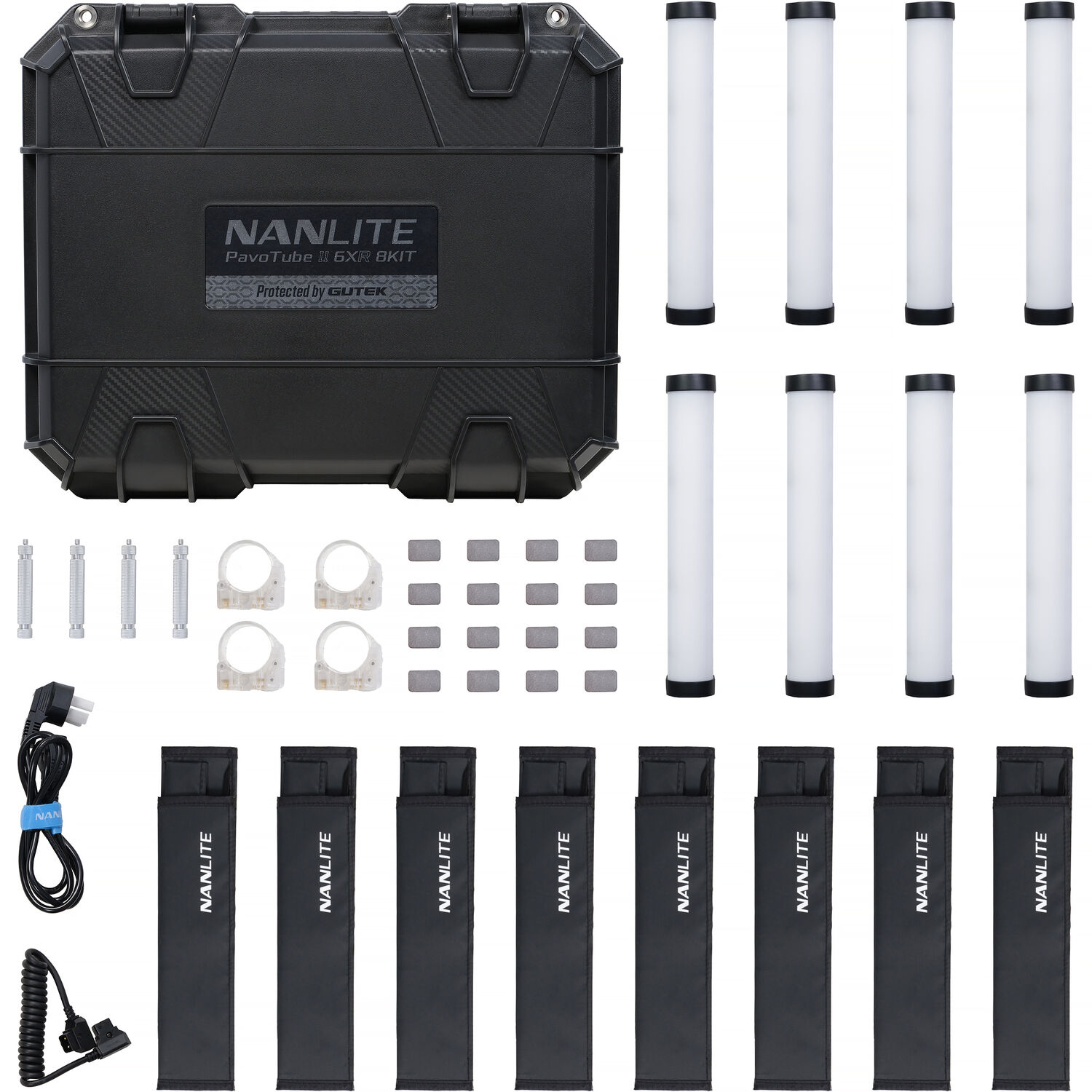 Nanlite PavoTube II 6XR RGB LED Pixel Tube Light (10 in., 8-Light Kit)