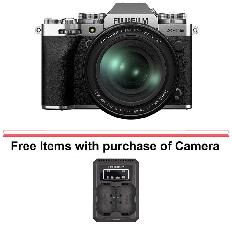 Fujifilm X-T5 Mirrorless Digital Camera Kit (Silver) | Samy's Camera