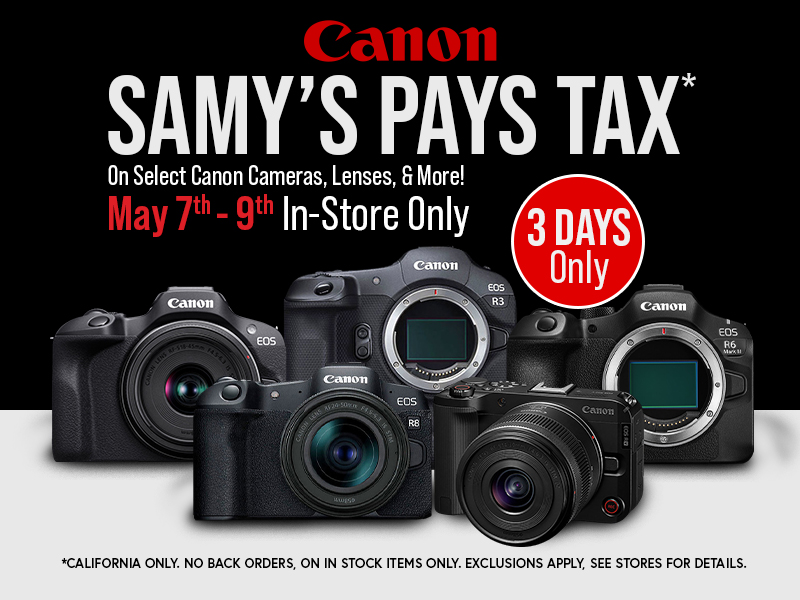 Canon No Tax Sale 3 Days Only
