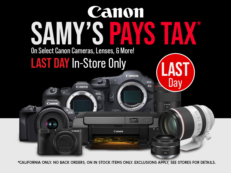 Canon No Tax Sale last day