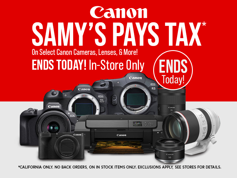 Canon No Tax Event Ends Today