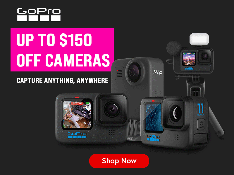 Save Up To $150 On GoPro Cameras!