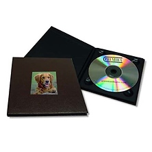 CD Holder with 2x2 Front Cover Photo Window, Brown Image 0