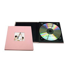 CD Holder with 2x2 Front Cover Photo Window, Pink Image 0