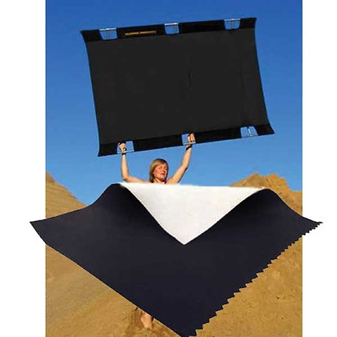 Sun-Bounce Pro 4' x 6' Black - Soft White with Frame, Screen & Bag Image 0