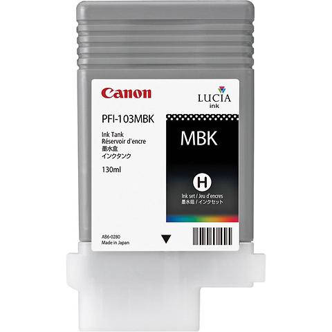 iPF Ink, Matte Black 130ml PFI-103MBK Image 0