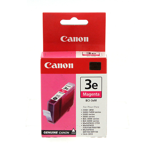 BCI-3eM Magenta Ink Cartridge for Canon BJC/MultiPASS Series Printers Image 0