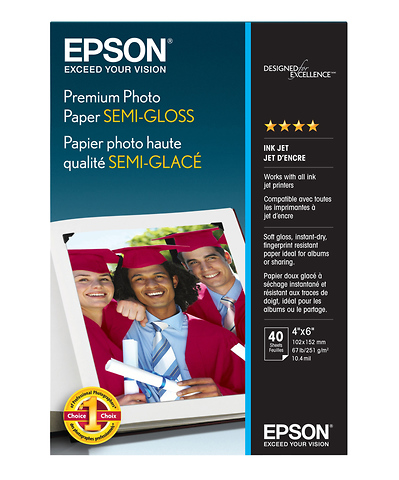 Premium Photo Paper Semigloss 4 x 6in. - 40 sheets Image 0
