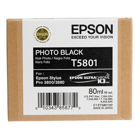 UltraChrome K3 Photo Black Ink Cartridge (80 ml)(T580100) Image 0