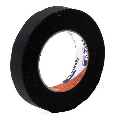 Shurtape CP-743 Matte Black Paper Tape - 1in. Image 0