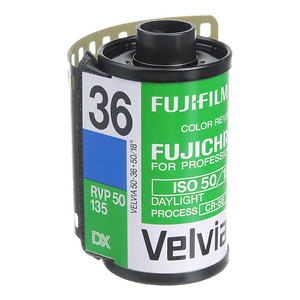 RVP Fujichrome Velvia 50 135-36 Professional Color Slide (Transparency) Film (ISO-50) - Single Roll