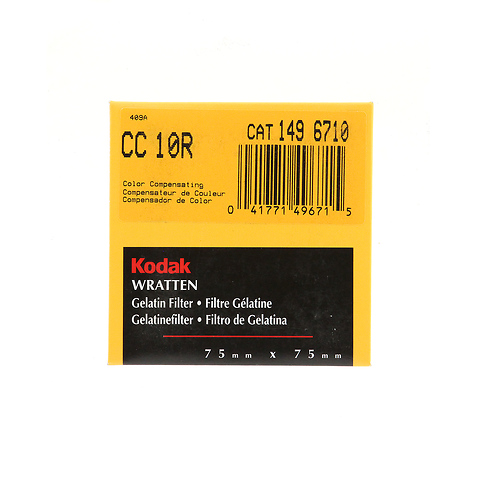 75mm CC10R Red Color Compensating Wratten Gel Filter Image 0