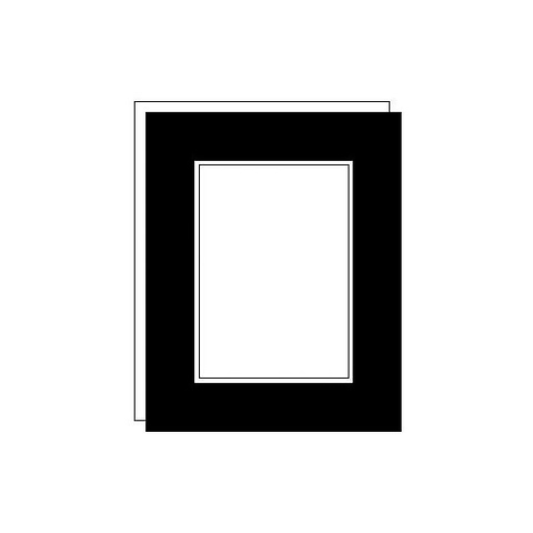 8x10/5x7 Single Mat (Black) Image 0