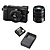 Lumix DMC-GX85 Mirrorless Micro Four Thirds Digital Camera with 12-32mm Lens, 45-150mm Lens Kit (Black), and DMW-ZSTRV Battery & Charger Travel Pack