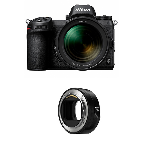 Z6 Mirrorless Digital Camera with 24-70mm Lens and FTZ II Mount Adapter Image 0