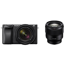 Alpha a6400 Mirrorless Digital Camera with 18-135mm Lens (Black) and FE 85mm f/1.8 Lens Image 0