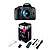 EOS Rebel T7 Digital SLR Camera with 18-55mm Lens w/Canon Webcam Starter Kit and FREE Memory Card