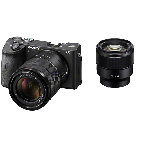 Alpha a6600 Mirrorless Digital Camera with 18-135mm Lens (Black) and FE 85mm f/1.8 Lens Image 0