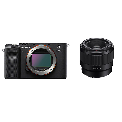 Alpha a7C Mirrorless Digital Camera Body (Black) with FE 50mm f/1.8 Lens Image 0