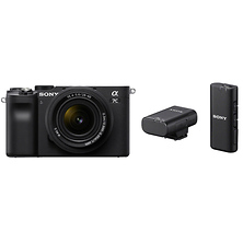 Alpha a7C Mirrorless Digital Camera with 28-60mm Lens (Black) and ECM-W2BT Camera-Mount Digital Bluetooth Wireless Microphone System Image 0