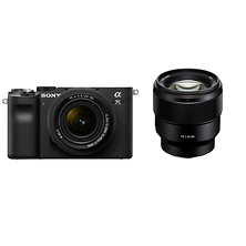 Alpha a7C Mirrorless Digital Camera with 28-60mm Lens (Black) and FE 85mm f/1.8 Lens Image 0