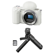 Alpha ZV-E10 Mirrorless Digital Camera Body (White) with Vlogger Accessory Kit Image 0