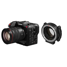 EOS C70 Cinema Camera with RF 24-105mm f/4L IS USM Lens and EF-EOS R 0.71x Mount Adapter Image 0