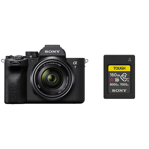 Alpha a7 IV Mirrorless Digital Camera with 28-70mm Lens and 160GB CFexpress Type A TOUGH Memory Card Image 0