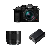 Lumix DC-GH6 Mirrorless Micro Four Thirds Digital Camera with 12-60mm Lens, 9mm f/1.7 Lens, and DMW-BLK22 Battery Image 0