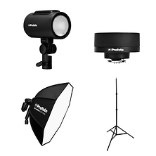 A2 Monolight with 2.3 ft. Clic Octa Softbox, 8 ft. Light Stand, and Connect Wireless Transmitter for Sony Image 0