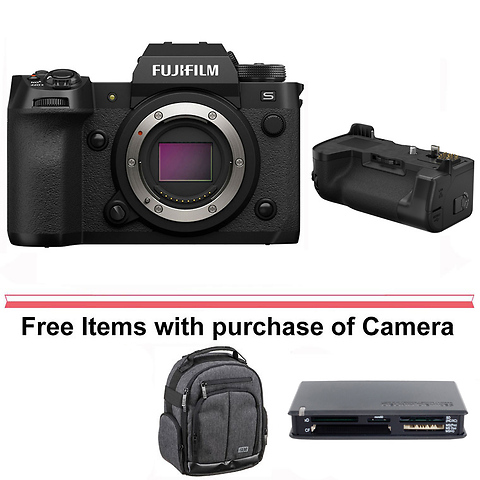 X-H2S Mirrorless Digital Camera Body with FT-XH File Transmitter Grip Image 0