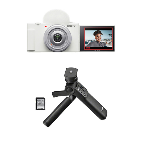 Sony ZV-1F - Digital camera - compact - 20.1 MP - 4K / 30 fps - ZEISS -  Wi-Fi, Bluetooth - white 