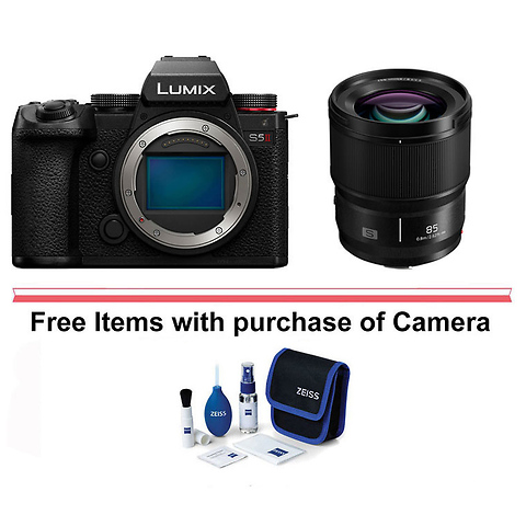 Lumix DC-S5 II Mirrorless Digital Camera Body (Black) with Lumix S 85mm f/1.8 Lens Image 0