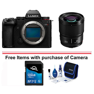 Lumix DC-S5 II Mirrorless Digital Camera Body (Black) with Lumix S 85mm f/1.8 Lens