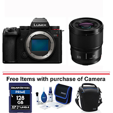 Lumix DC-S5 II Mirrorless Digital Camera Body (Black) with Lumix S 35mm f/1.8 Lens Image 0