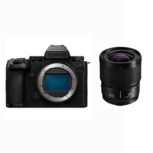 Lumix DC-S5 IIX Mirrorless Digital Camera Body (Black) and Lumix S 24mm f/1.8 Lens Image 0