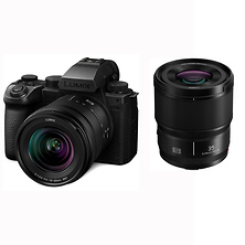 Lumix DC-S5 IIX Mirrorless Digital Camera with 20-60mm Lens (Black) and Lumix S 35mm f/1.8 Lens Image 0