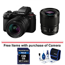 Lumix DC-S5 II Mirrorless Digital Camera with 20-60mm Lens (Black) and Lumix S 50mm f/1.8 Lens Image 0
