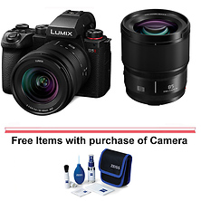 Lumix DC-S5 II Mirrorless Digital Camera with 20-60mm Lens (Black) and Lumix S 85mm f/1.8 Lens Image 0