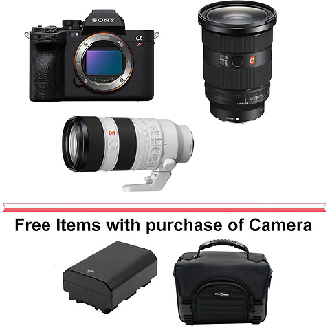 Alpha a7R V Mirrorless Digital Camera Body with FE 24-70mm f/2.8 GM II Lens and FE 70-200mm f/2.8 GM OSS II Lens Image 0