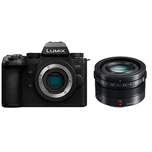 Lumix DC-G9 II Mirrorless Micro Four Thirds Digital Camera Body with LUMIX G Leica DG Summilux 15mm f/1.7 Lens (Black)