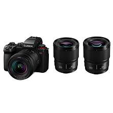Lumix DC-S5 II Mirrorless Digital Camera with 20-60mm, 50mm Lenses (Black) and Lumix S 85mm f/1.8 Lens Image 0